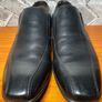NWOB Clarks Gadwell Stride Mens Black Leather Slip-On Loafers UK10 Image 5