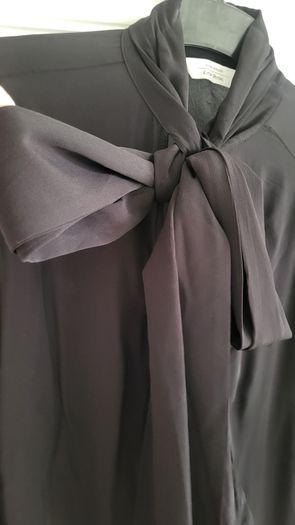 & other stories black pussy bow blouse with embellished cuffs Sz 10 UK - Rrp 89.99