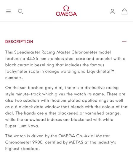 Omega Speedmaster Racing