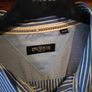 Man's plus size Pre End Blue and white stripe shirt. Image 3