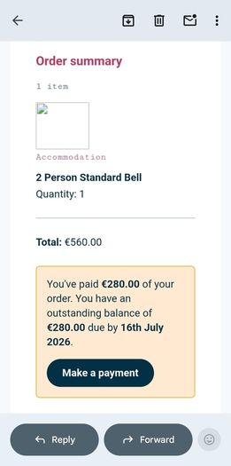 Pink moon 2 person tent Electric Picnic