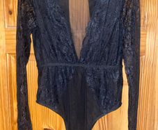 Black Lace and Mesh Bodysuit