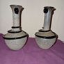 Vintage pair Spanish Lafiore Scavo glass vases Image 4