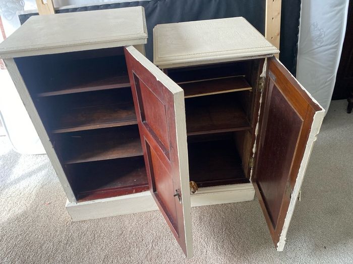 Bedside Lockers Solid Mahogany Antiques