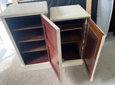 Bedside Lockers Solid Mahogany Antiques