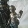 Bronzed Tribal Art Figurine Image 3