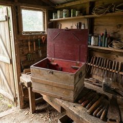 really nice old tool chest....