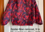 Spider-Man raincoat, perfect condition , 9 to 10