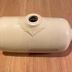 Vintage Old Clay Stoneware Bed Warmer