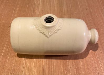 Vintage Old Clay Stoneware Bed Warmer