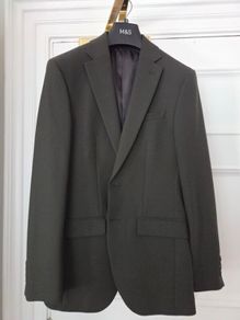 M&S slim fit green suit 36R 28R