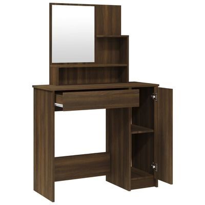 Dressing Table Set Brown Oak 86.5x35x136 cm (FREE SHIPPING)