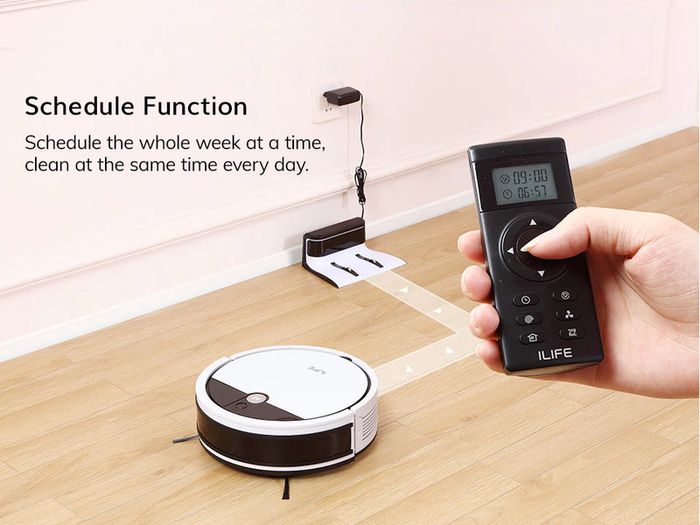 ILIFE V9e Robot Vacuum Cleaner Smart Suction, Dust Box WIFI Cellphones APP ,4000Pa Suction 110 Mins RunTime, Household Tools
