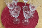 Set of six Galway Crystal small wine glasses
