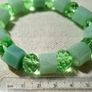 CLEARANCE Stunning green aventurine & crystal bracelet on elastic Image 3
