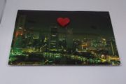 Singapore Postcard : Night View of City Centre - 1989
