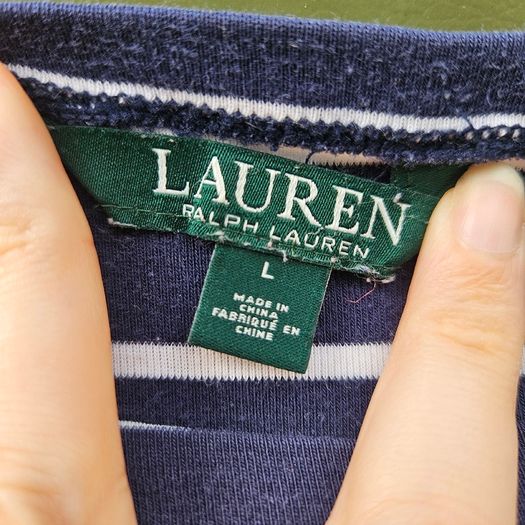 Lauren by Ralph Lauren Judy Stretch Cotton Boatneck Top