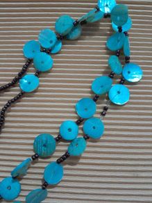Mother of Pearl and Seed Bead Necklace