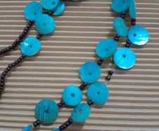 Mother of Pearl and Seed Bead Necklace