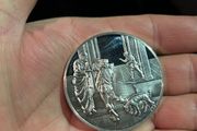 Medal Sterling Silver 925  weight 65gProof L'histoire de Jacob et D'Esau 1104 co