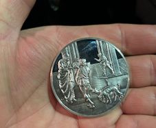 Medal Sterling Silver 925  weight 65gProof L'histoire de Jacob et D'Esau 1104 co