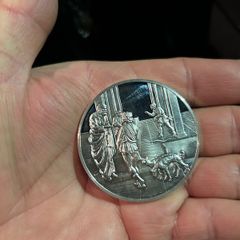 Medal Sterling Silver 925  weight 65gProof L'histoire de Jacob et D'Esau 1104 co