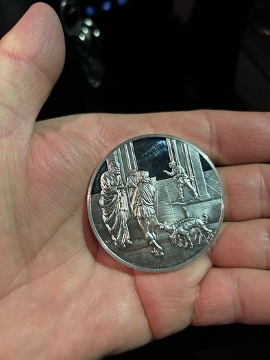 Medal Sterling Silver 925  weight 65gProof L'histoire de Jacob et D'Esau 1104 co