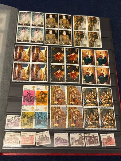 Stamp album with stamps