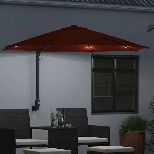Garden Parasol Manual Terracotta 248 x 248 x 148 cm