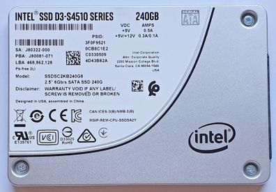 SSD drive 2.5 inches D3-S4510 Series 240gb