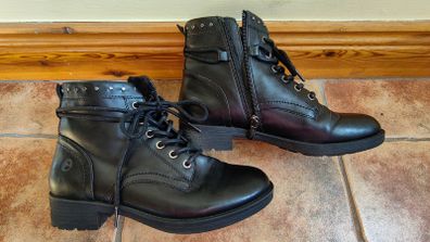 laced ankle boots, black, UK5 / EU38