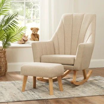 Tutti Bambini Ava Rocking Chair with Footstool Stone