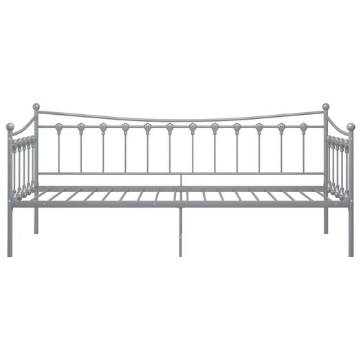 Sofa Bed Frame Grey Metal 90x200 cm