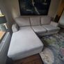DFS Large Light Grey L-Shaped Corner Sofa with Chaise - 255cm Image 2