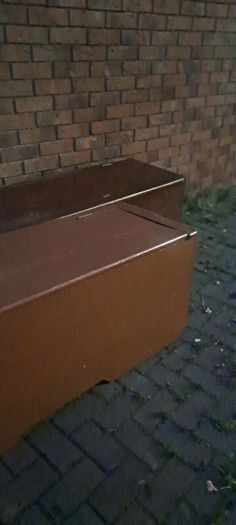 2 Antique Oak Trunks Seats
