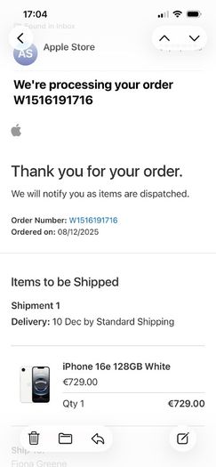 Apple iPhone 16e 128gb white