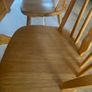 Solid Wood Round Extendable Dining Table and 4 Windsor Chairs - Rustic Farmhouse Style Image 4