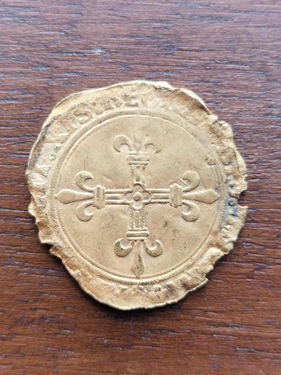 1498 French Louis XII Hammered Gold Ecu. Lovely coin.