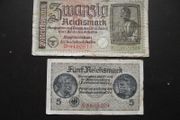 Germany. Reichsmark. 5 Mark &amp; 20 Mark Nd (1940-1945)