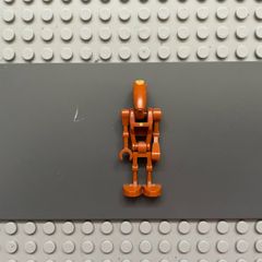 lego star wars sw0482 Battle Droid Commander minifigure- Dark Orange with Dot, Angled Arm and Straight Arm