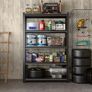 Heavy Duty Metal Shelf 183x90x40 cm with 5 Adjustable Metal Shelf | Garage Shelving Units | Racking for Garage | Storage Shelf for Cellars & Workshops | Load capacity up to 1000 kg | Black Image 2