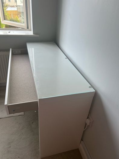 White Ikea vanity unit