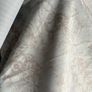 20 metre roll of blue/grey velvet with distressed French print in antique taupe upholstery fabric. Image 2