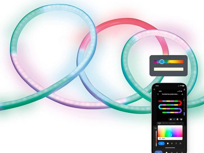 Govee Neon 8K Smart LED outdoor flexible neon strip, 5m, WiFi + APP, 32W, 380lm, Dream Color RGBIC, IP65, Fixing clips included