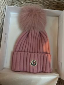 MONCLER wool beanie with Pom Pom