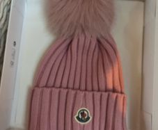MONCLER wool beanie with Pom Pom