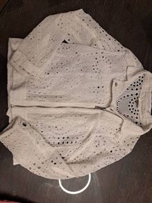 River island white lace blazer 7-8 new