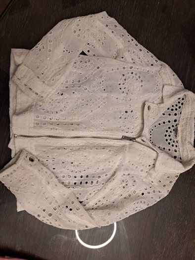 River island white lace blazer 7-8 new