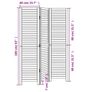 Room Divider 3 Panels Black Solid Wood Paulownia Image 4