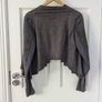 Muubaa 100% Genuine Suede Grey Waterfall Jacket Size 8 Image 8